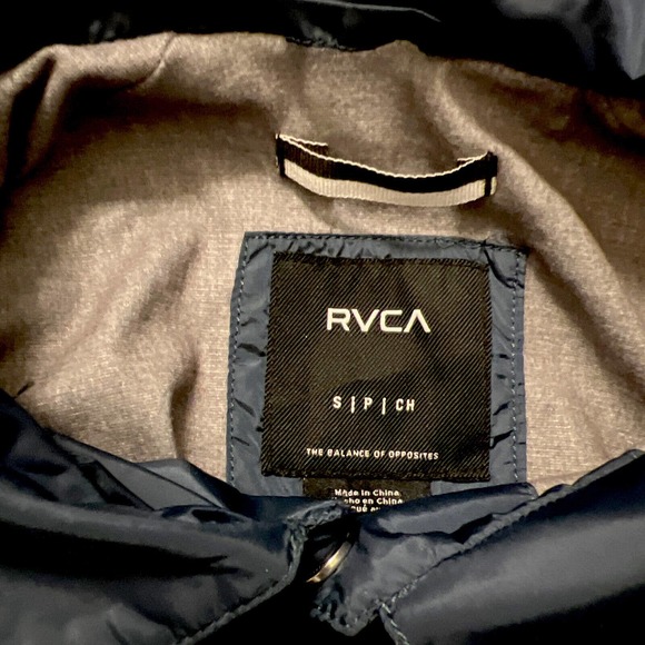 RVCA Windbreaker Jacket Mens Small Black Skull ANP Artist Network Program Lined - Picture 4 of 4